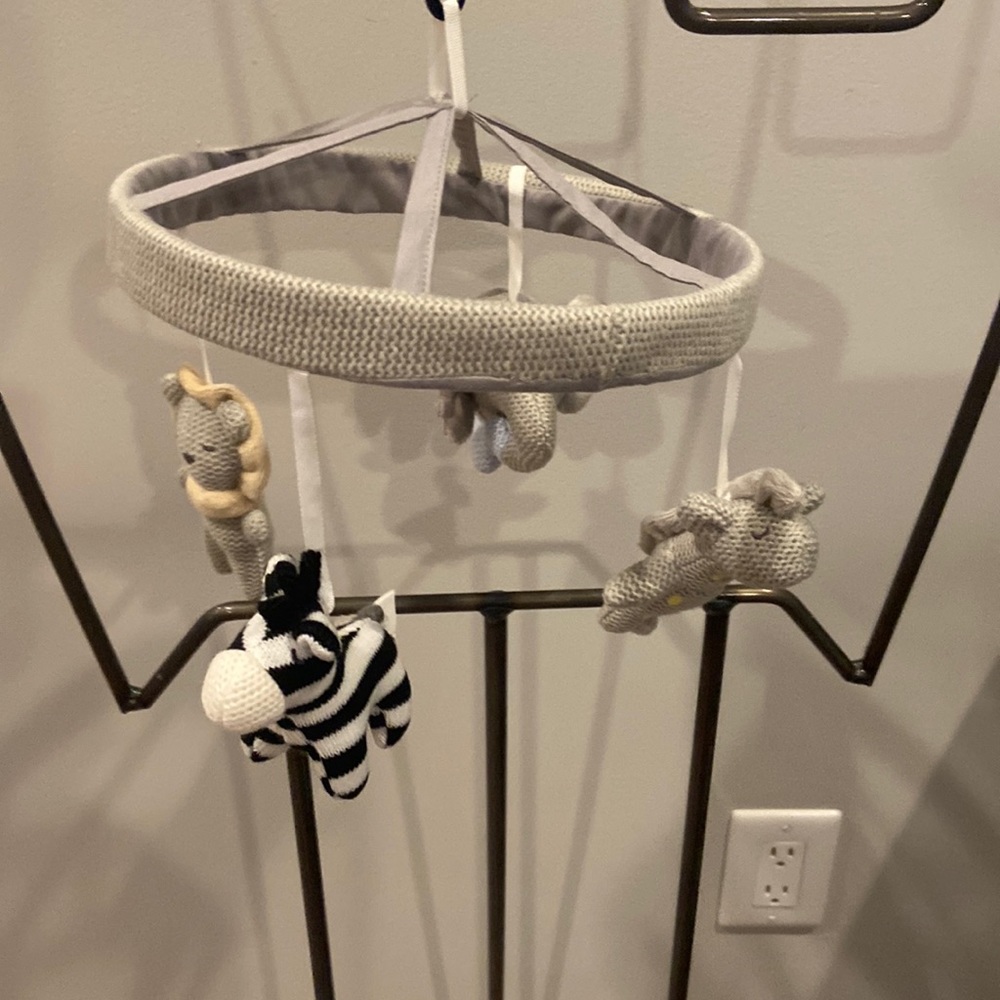 Pottery Barn Knit Animal Crib Mobile